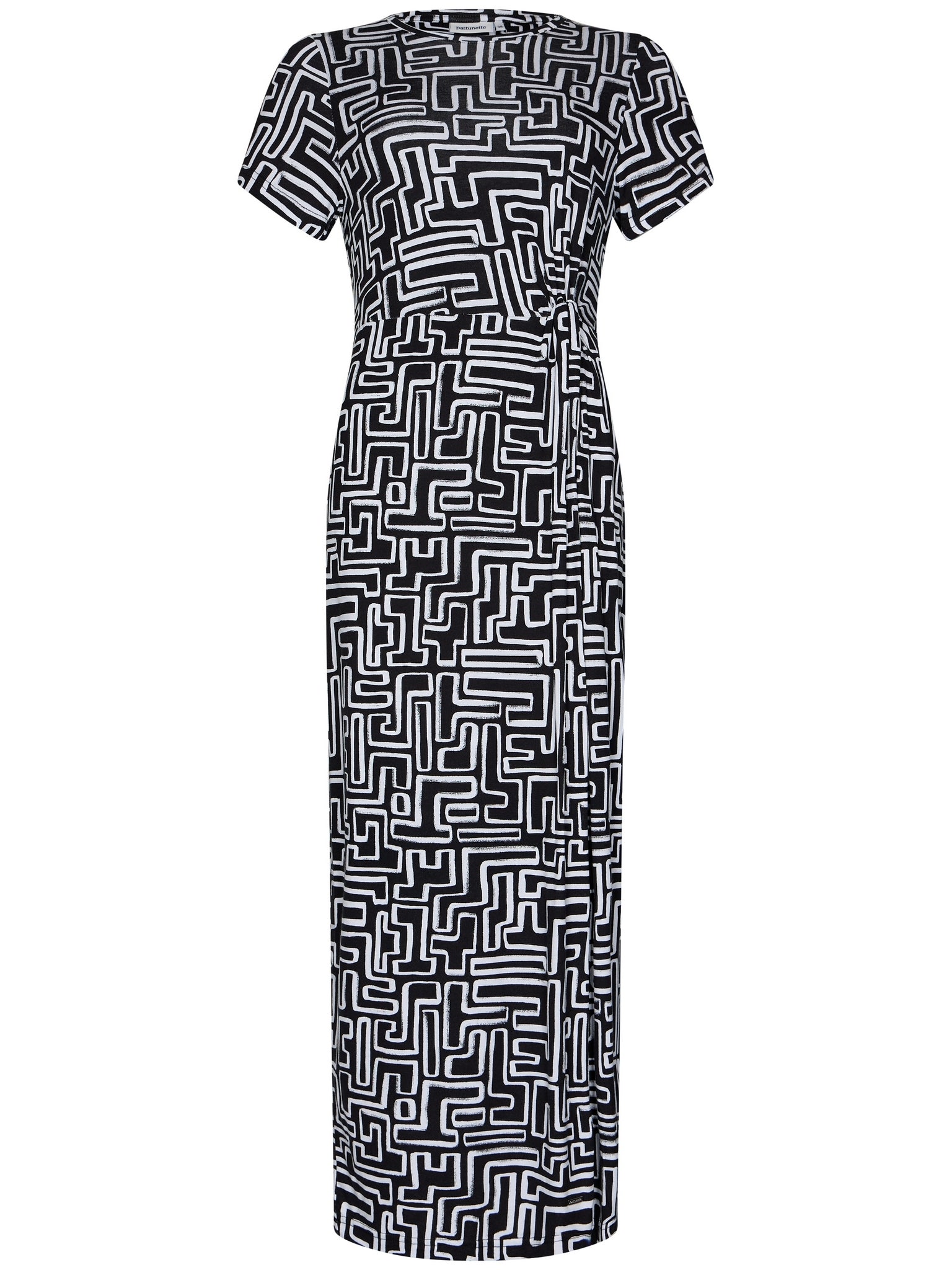 pastunette-graphic-beach-strandkleid-schwarz-wei-viskose image 1
