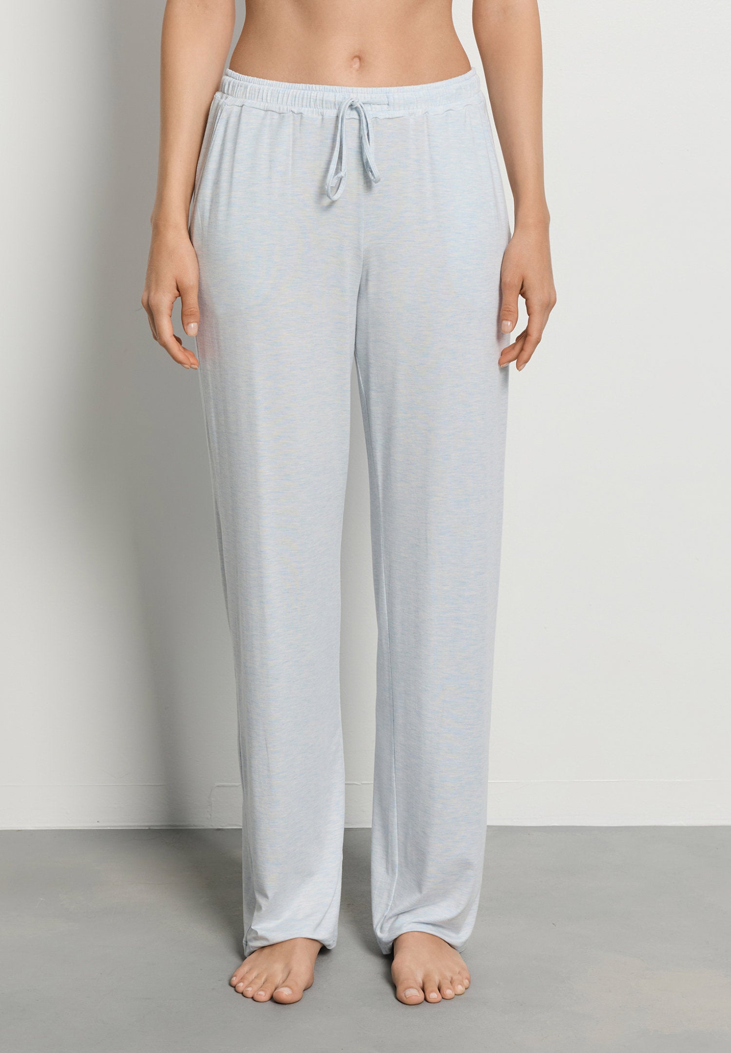 hanro-natural-elegance-long-pants-watery-blue-pyjama image 2