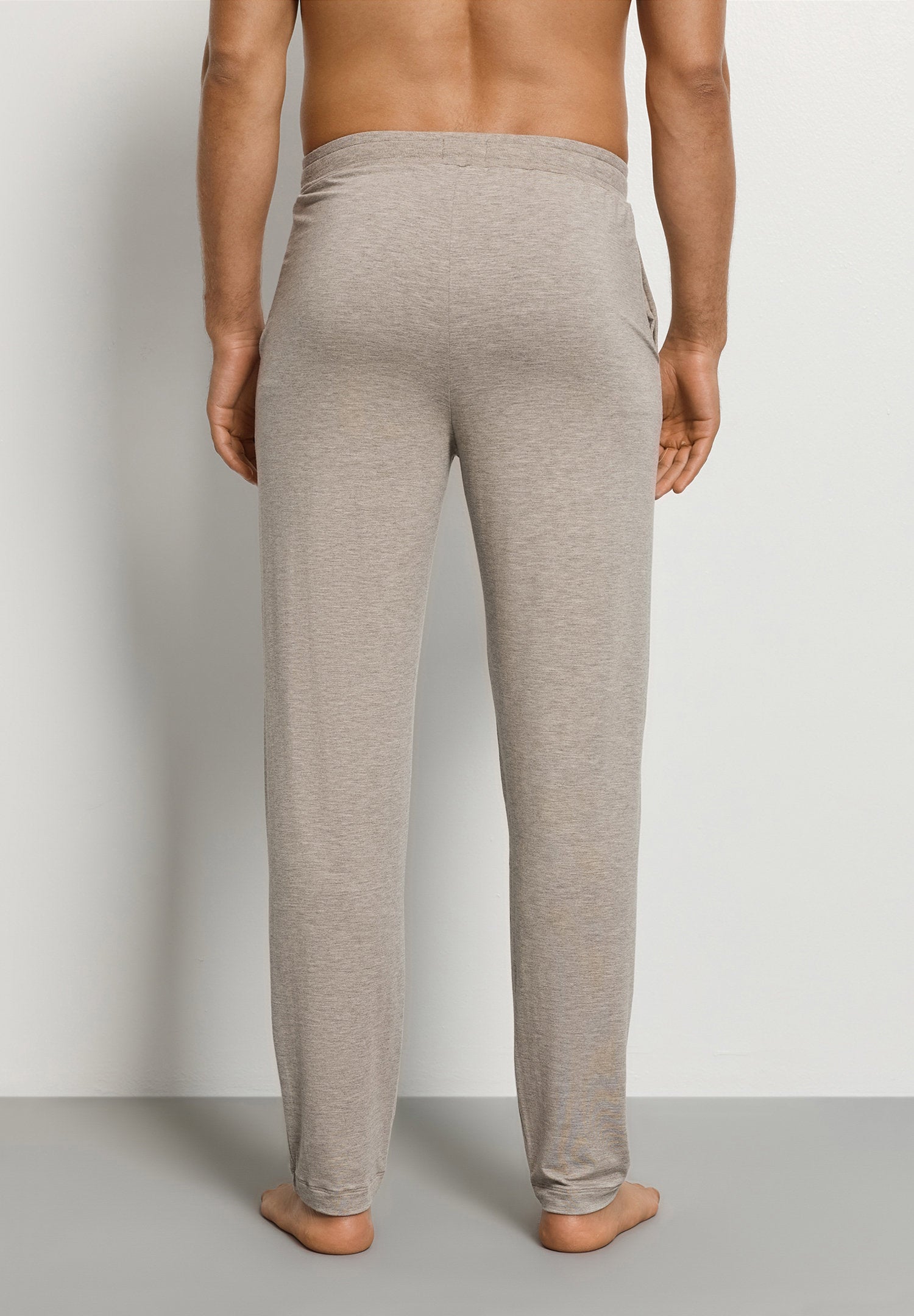 hanro-casuals-lange-hose-herren-hazelnut-melange-viskose image 4