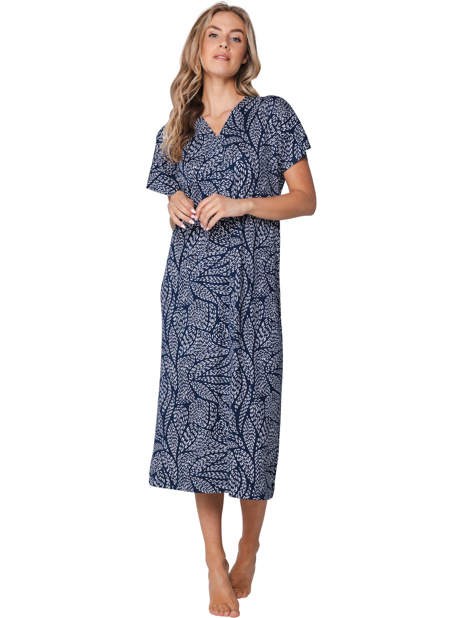 pastunette-oceanic-flow-sommerkleid-blau-viskose-120-cm image 2