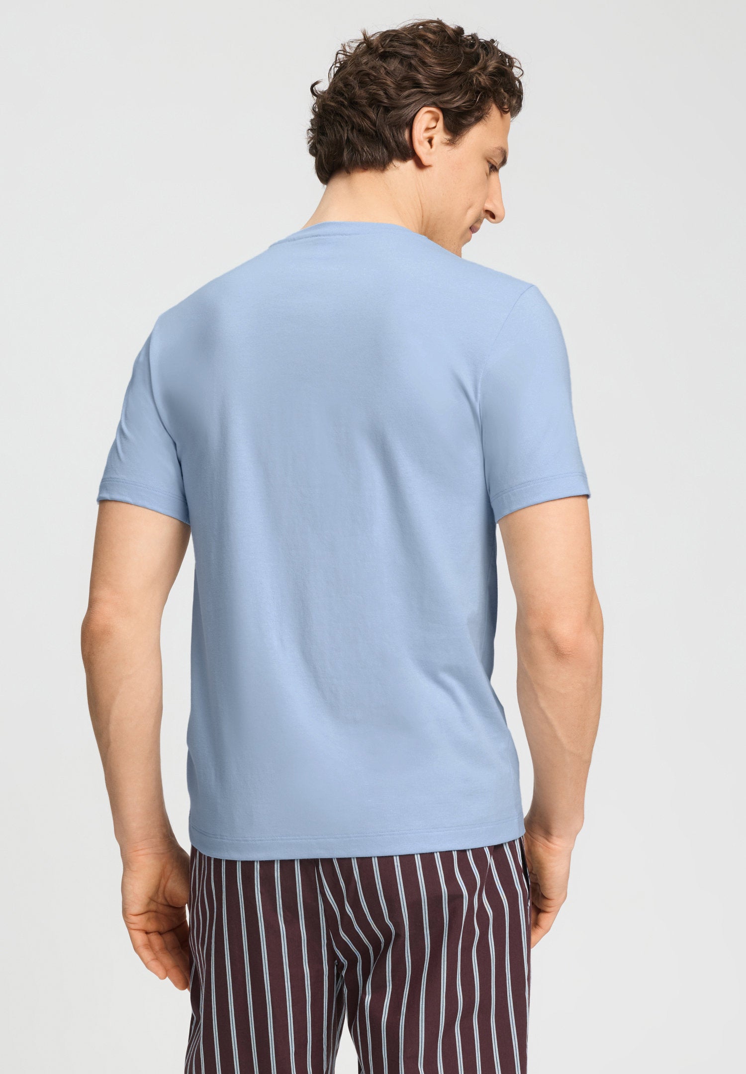 hanro-living-shirts-s-slv-shirt-t-shirt-cashmere-blue-baumwolle image 4