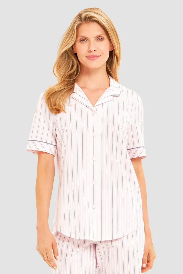 r-sch-be-happy-shirt-kurzarm-pyjamaoberteil-rosa-streifen image 1