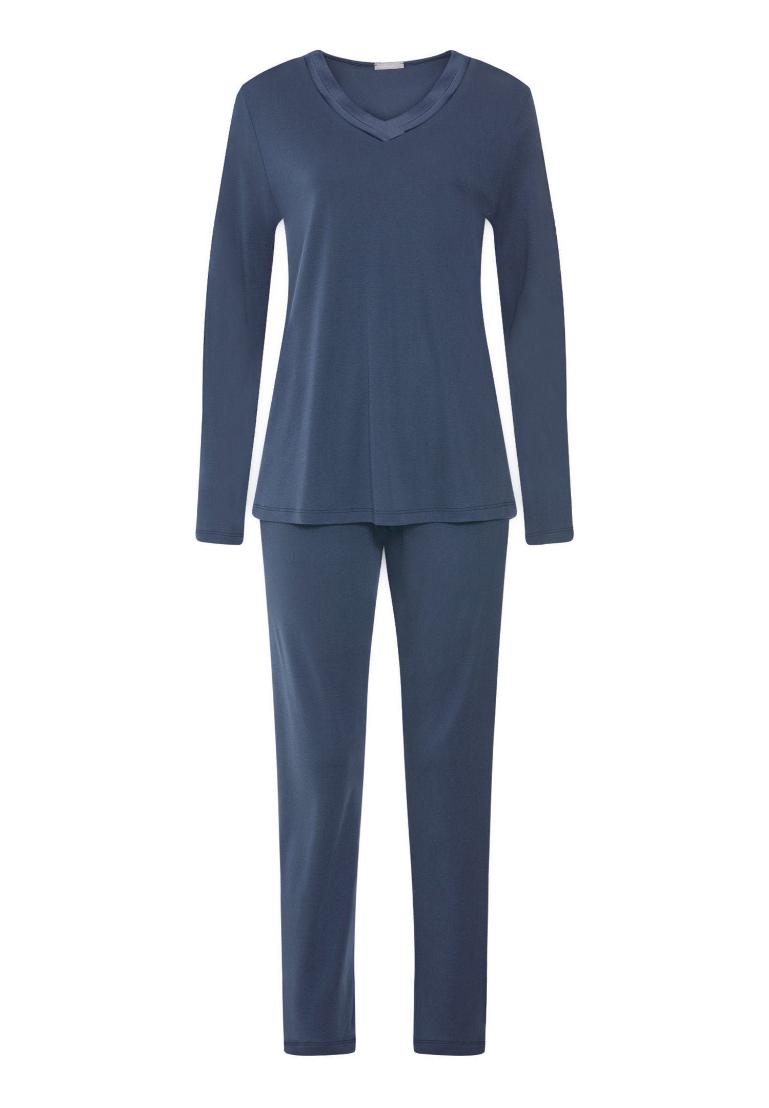 hanro-tyra-pyjama-langarm-vintage-indigo-seide-modal image 1