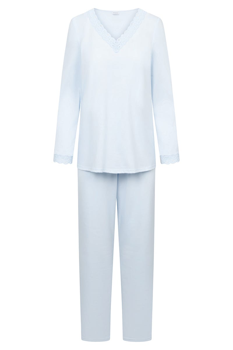 r-sch-be-happy-pyjama-lang-schlafanzug-blau-mit-spitze image 2