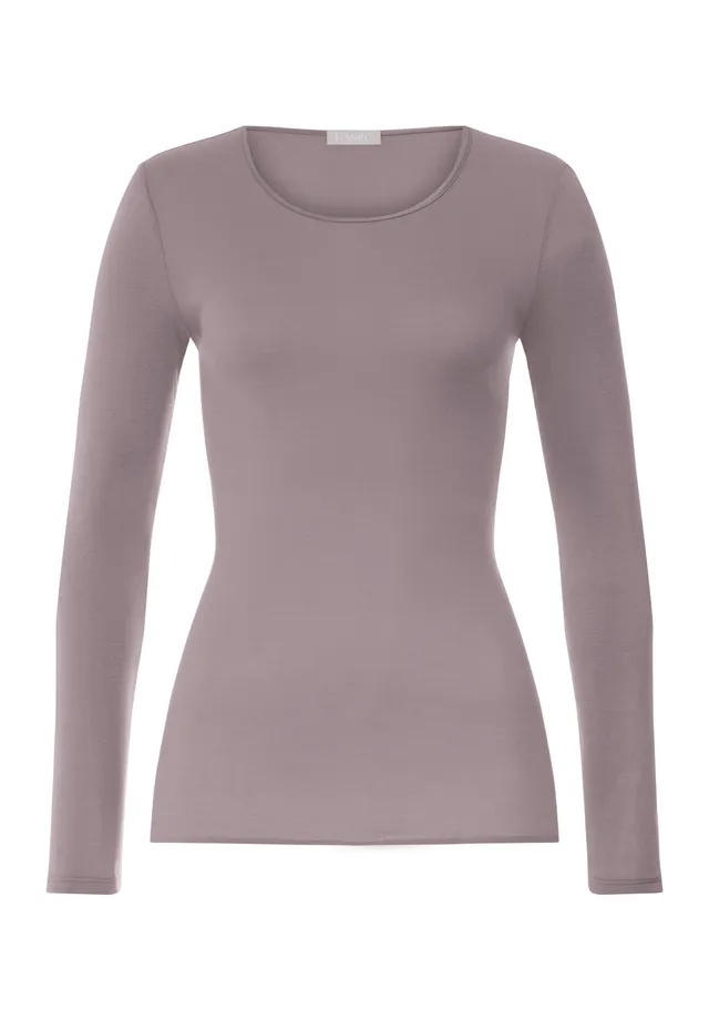 hanro-cotton-seamless-langarmshirt-stormy-rose-baumwolle image 1