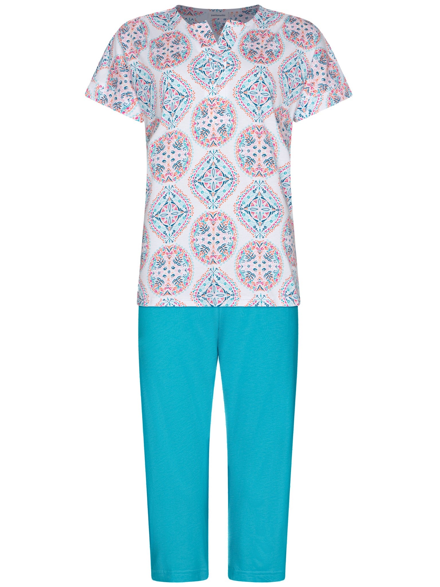 pastunette-ipanema-pyjama-t-rkis-kurz-baumwolle-modal image 1