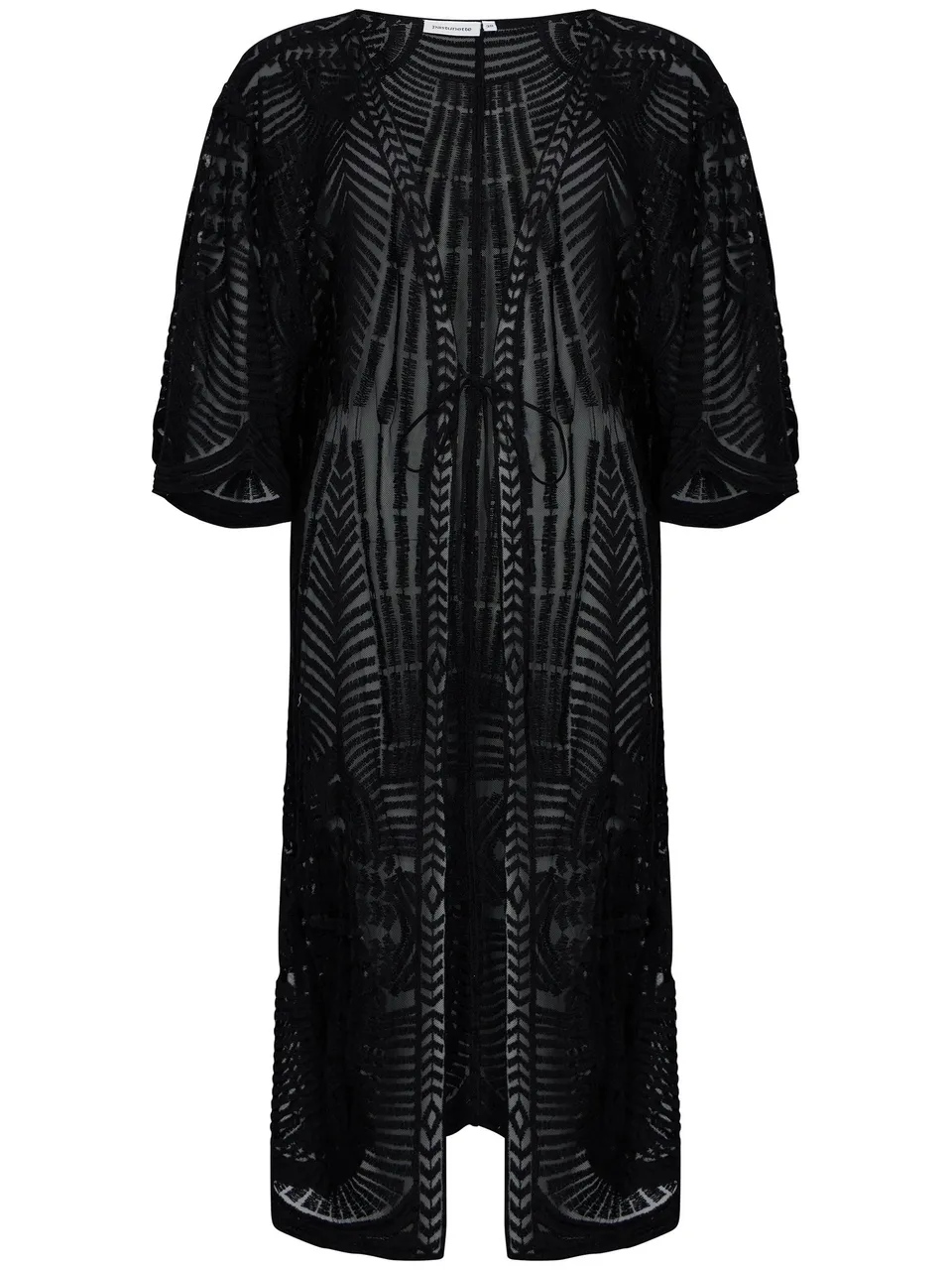 pastunette-safari-cover-up-strandkleid-schwarz-one-size-stickerei image 1