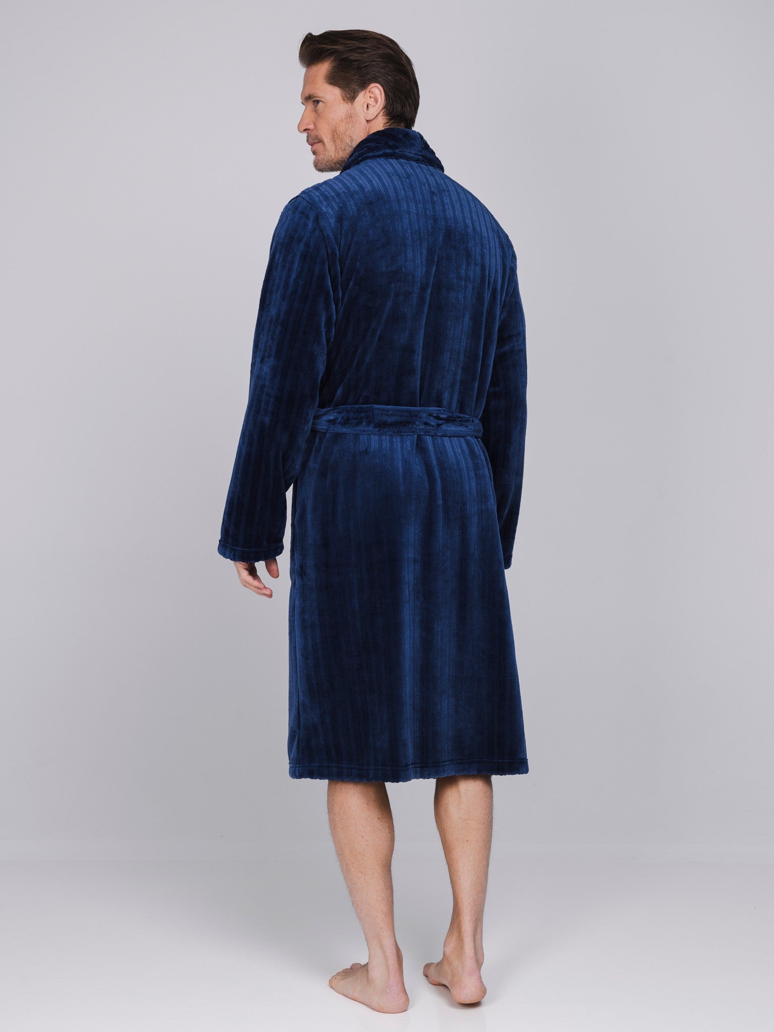 pastunette-blue-draft-herren-morgenmantel-dunkelblau-fleece image 3