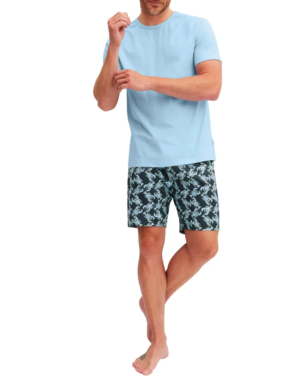 calida-relax-essentials-kurz-pyjama-herren-gr-e-50-kurz image 1
