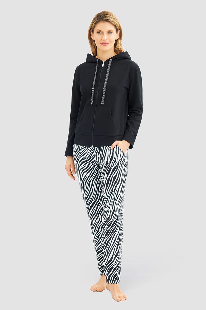 r-sch-be-happy-24p2-sweathose-zebra-schwarz-damen image 4
