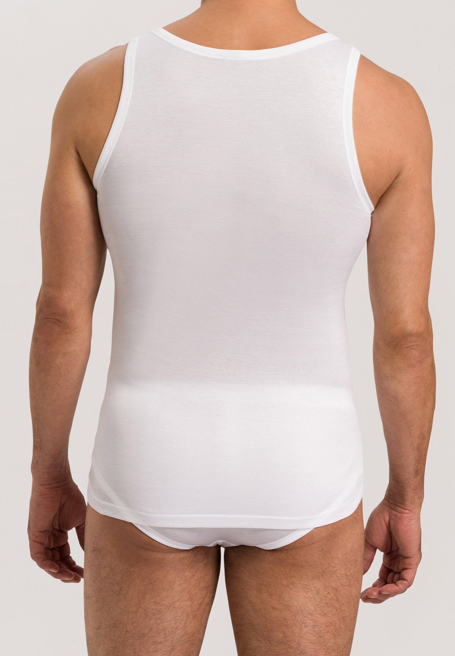 hanro-cotton-pure-tank-top-unterhemd-wei-herren image 4