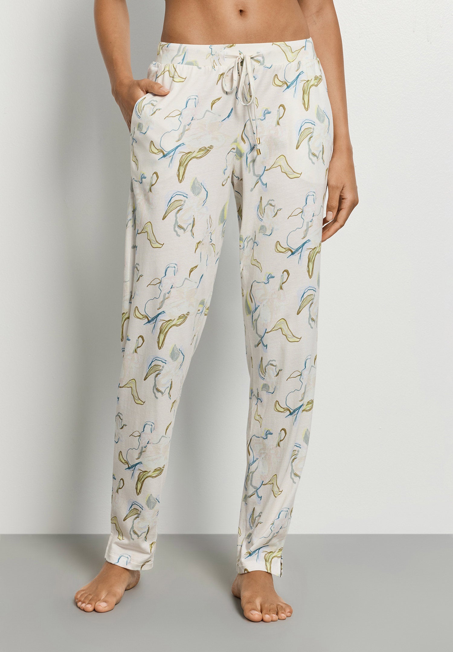 hanro-sleep-lounge-pyjamahose-074845-flowing-paint-modal-damen image 2