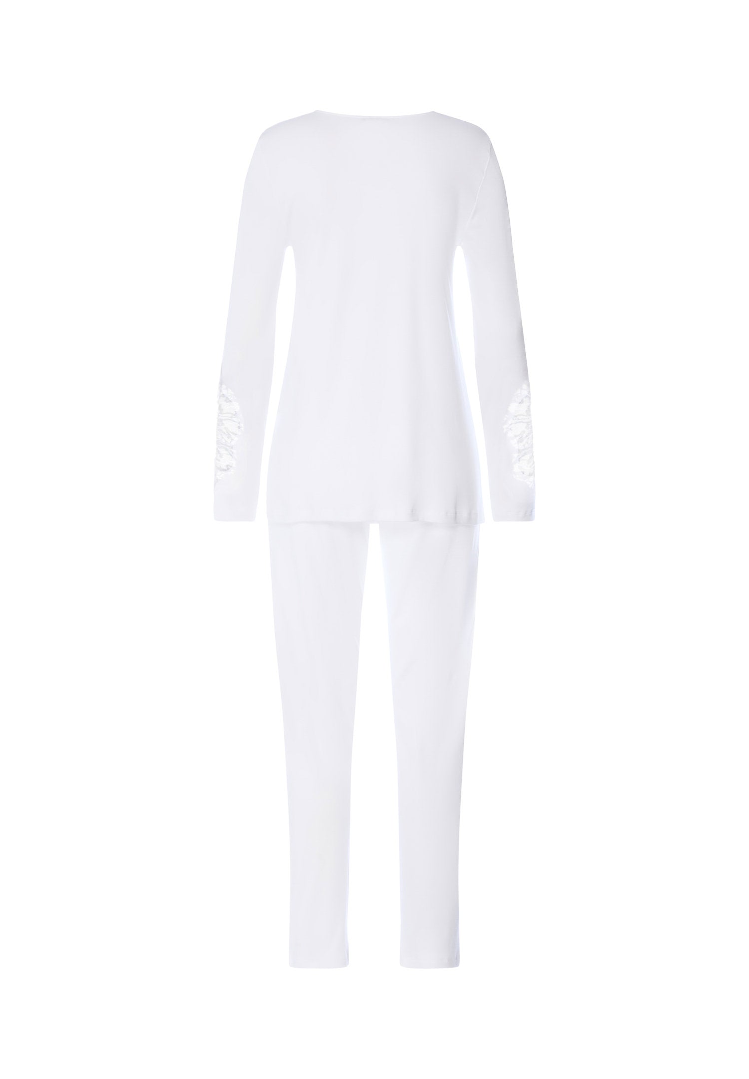 hanro-belen-pyjama-langarm-baumwolle-wei image 3