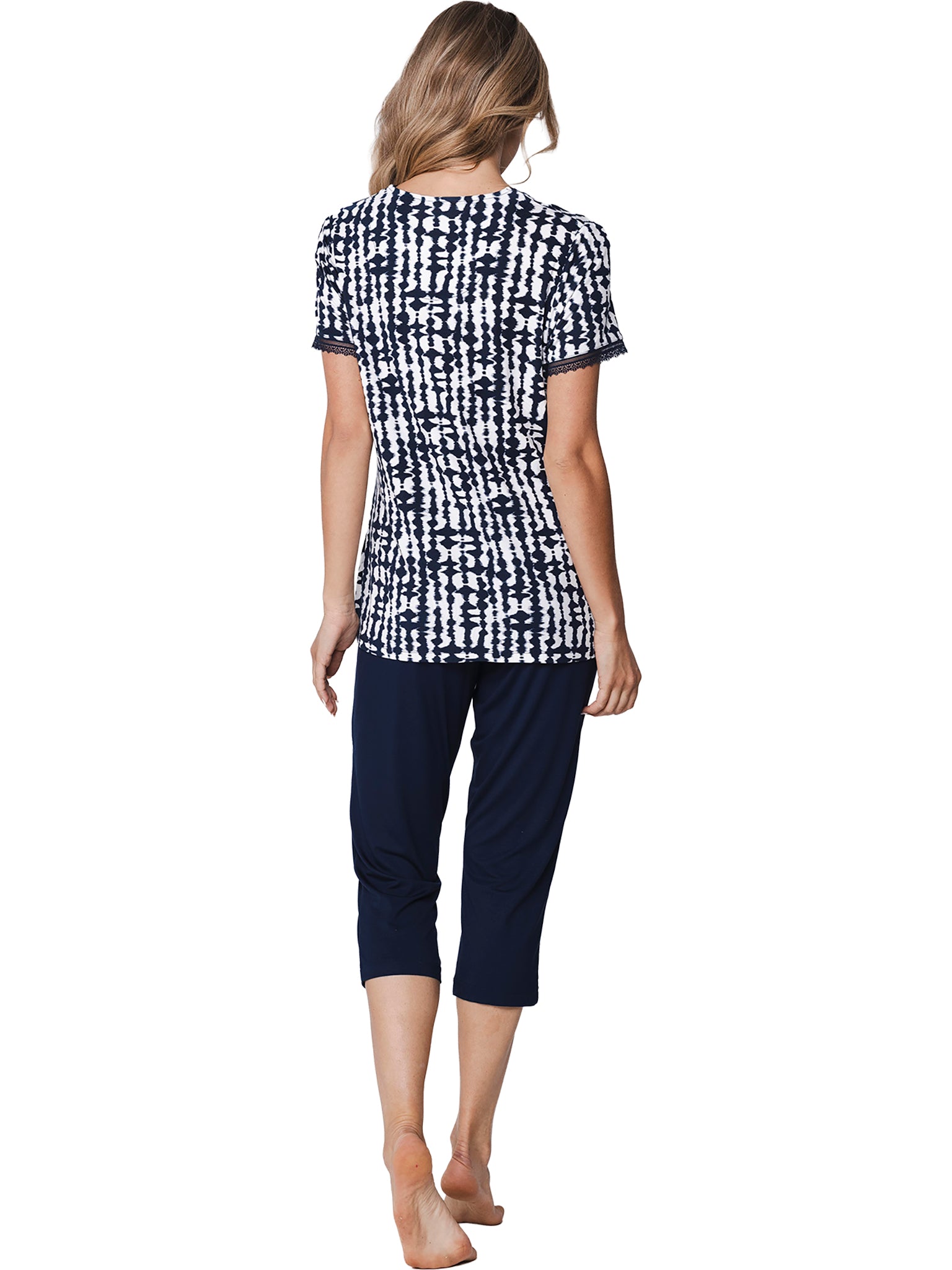 pastunette-premium-indigo-flow-pyjama-blau-mit-spitze image 4