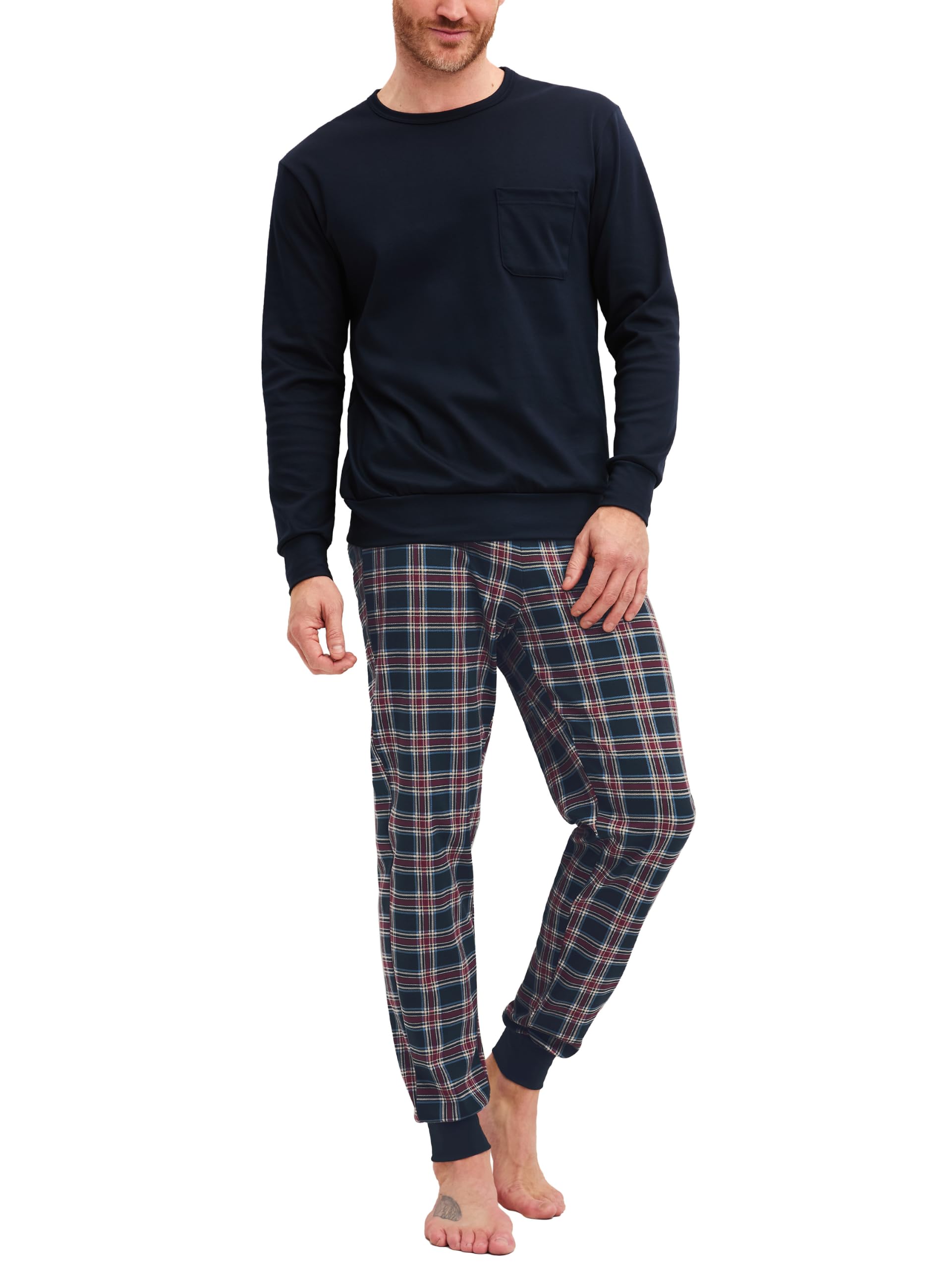 calida-family-friends-pyjama-herren-mit-b-ndchen-baumwolle image 1