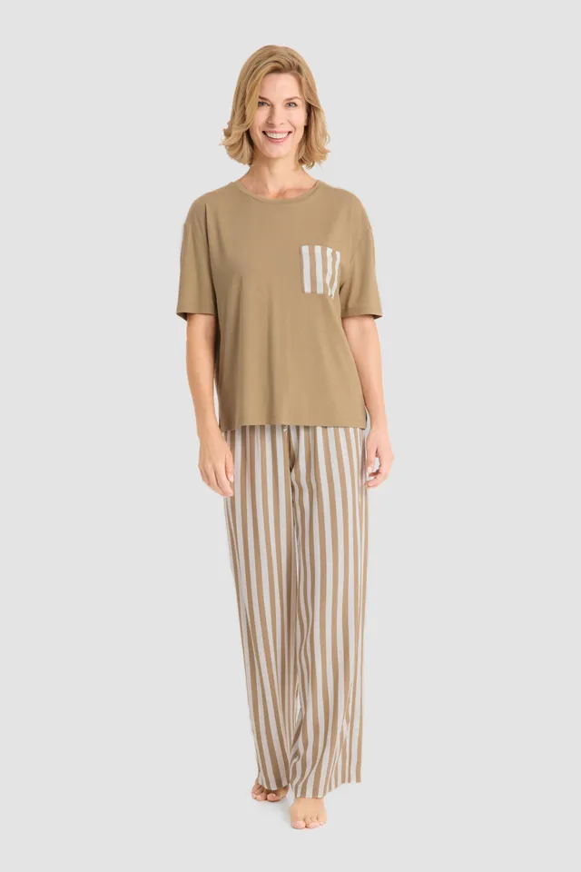 r-sch-be-happy-hausanzug-lang-loungewear-braun-streifen image 1
