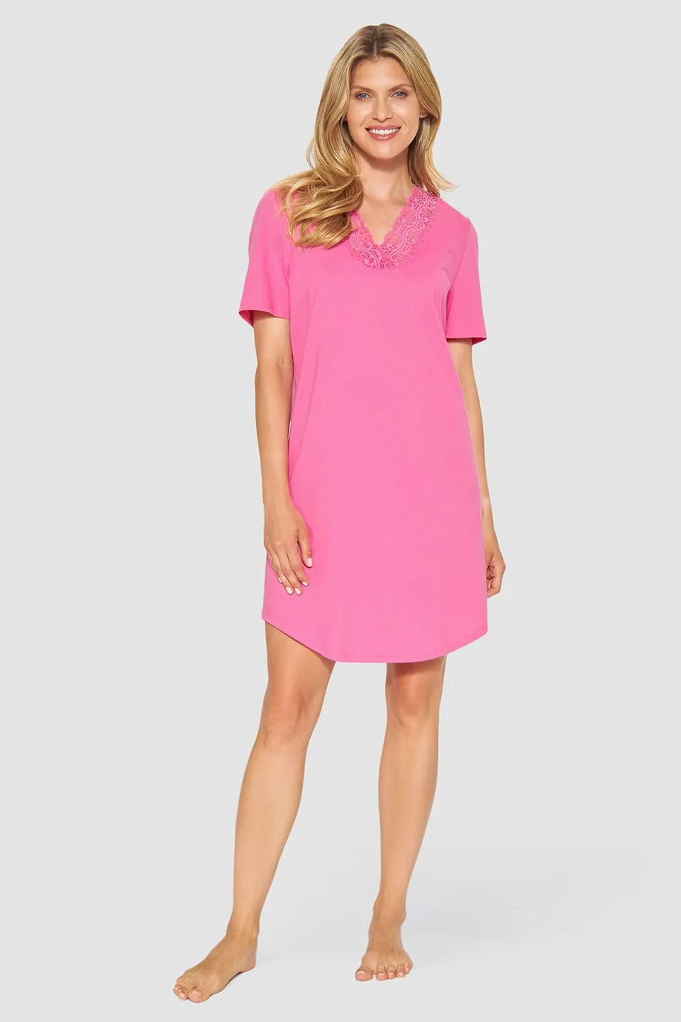 r-sch-be-happy-nachthemd-uni-spitze-pink-95-cm image 1
