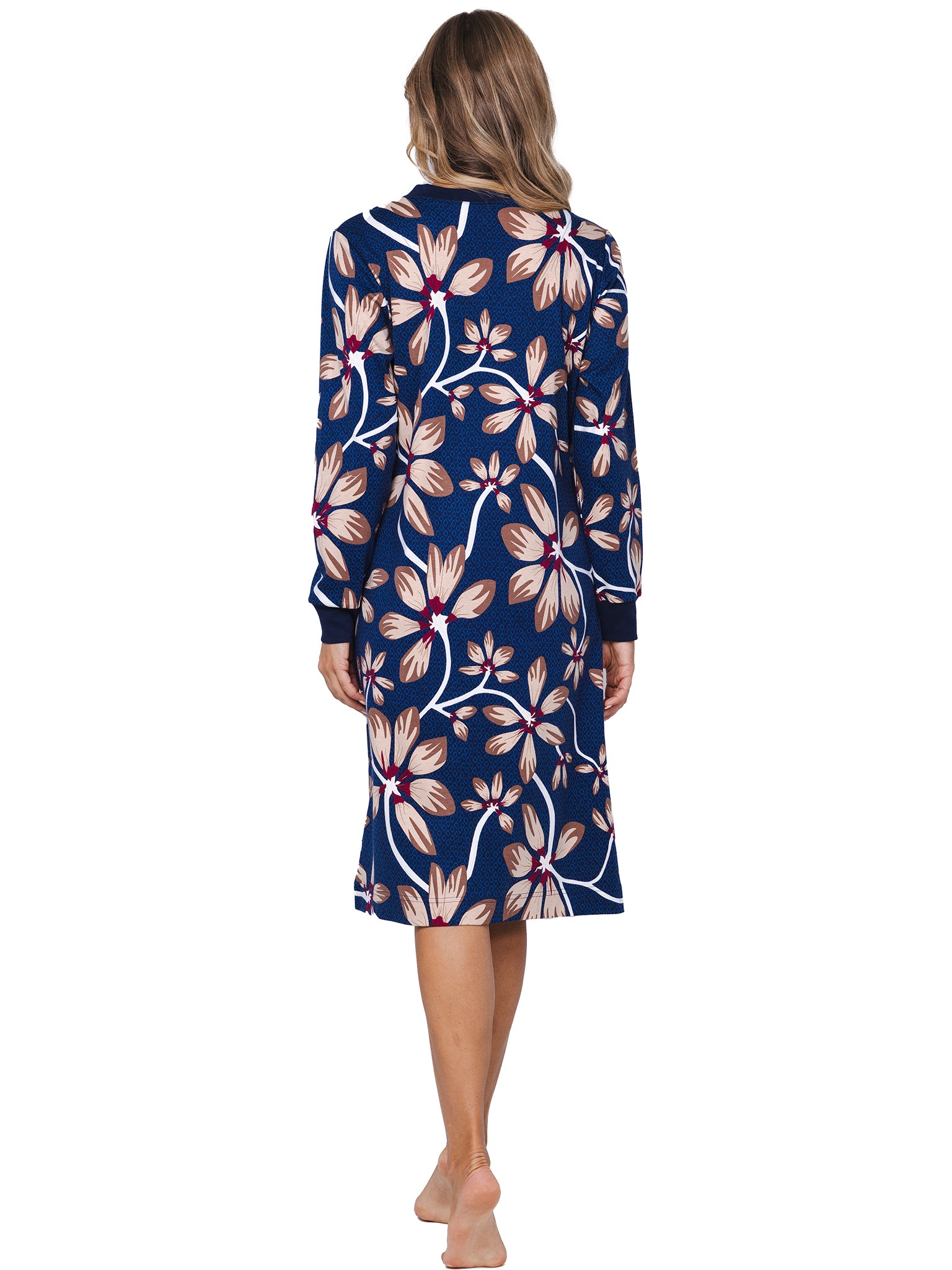 pastunette-premium-midnight-bloom-nachthemd-blau-baumwolle image 3