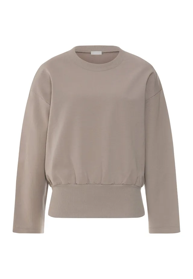 hanro-natural-living-sweatshirt-rose-grey-baumwolle image 1