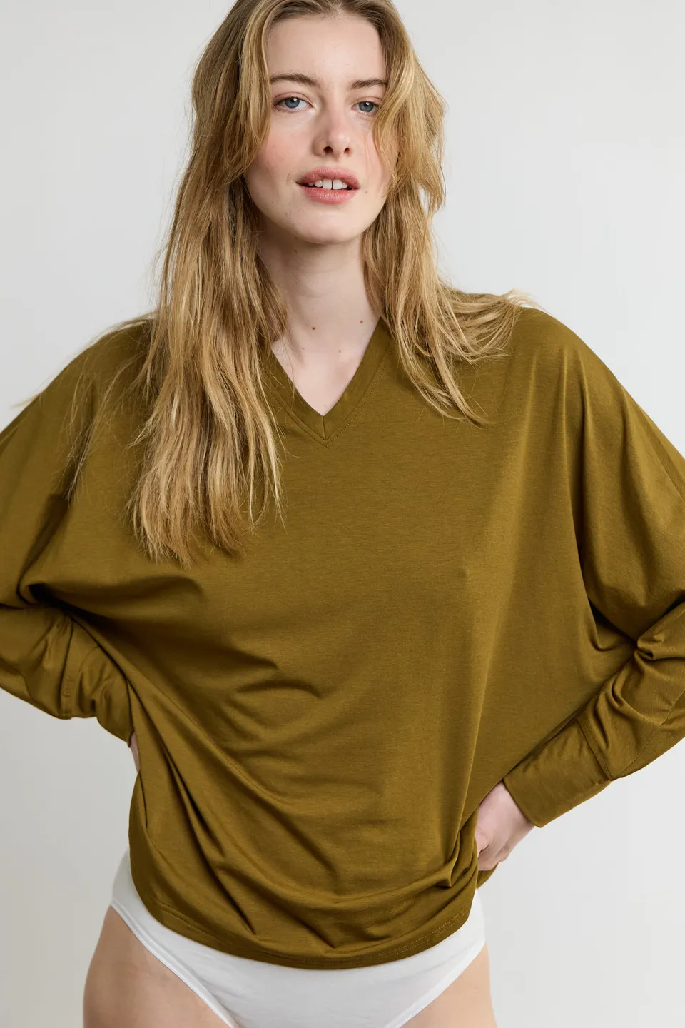 sunday-in-bed-lorena-schlafshirt-jersey-v-ausschnitt image 1