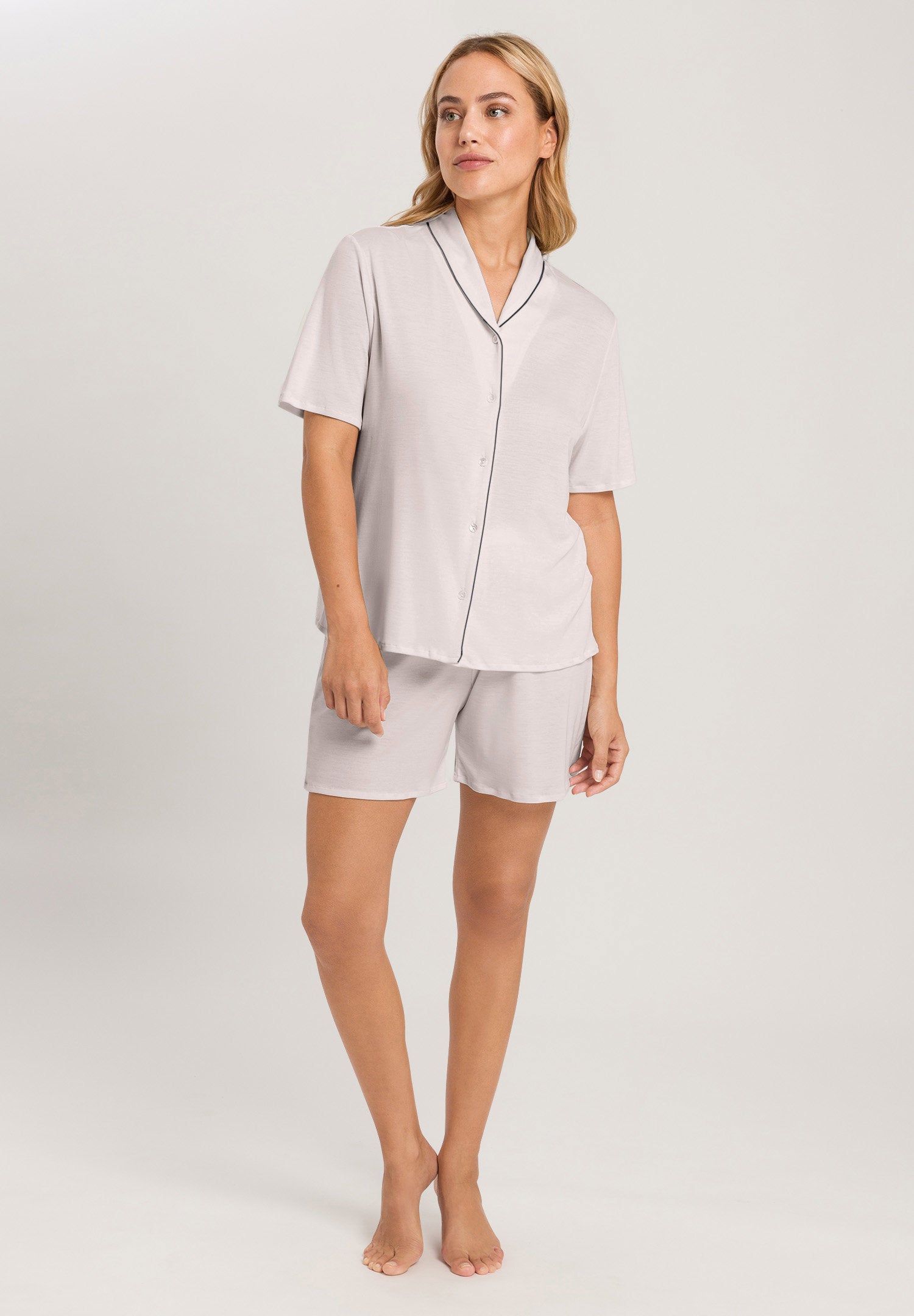 hanro-natural-comfort-pyjama-damen-tencel-almond image 5