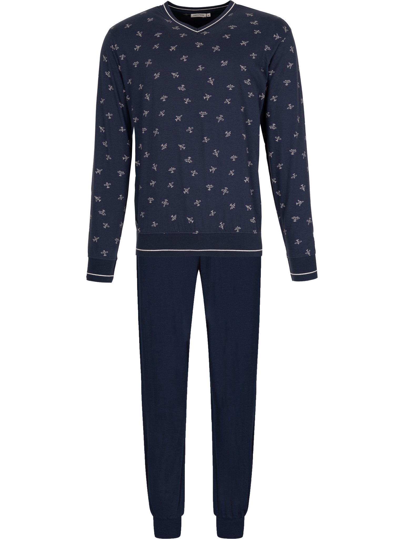 pastunette-cloud-navigator-pyjama-herren-blau-baumwolle image 1