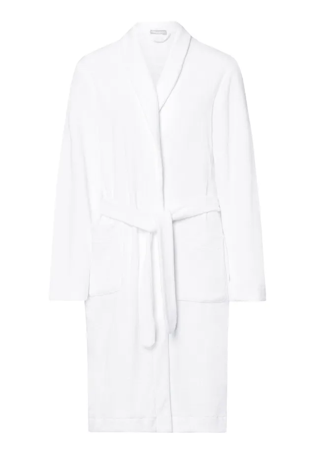 hanro-selection-robe-077127-morgenmantel-wei-frottee-100cm image 1