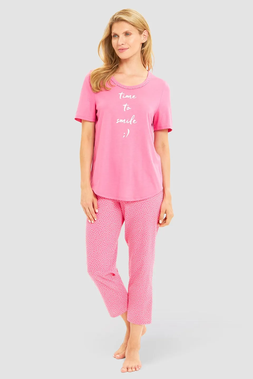 r-sch-be-happy-pyjama-7-8-pink-punkte-time-to-smile image 1