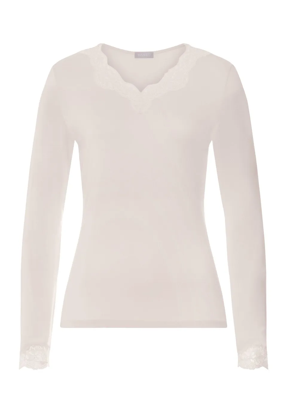 hanro-dana-071841-langarmshirt-moonlight-spitze-modal image 1