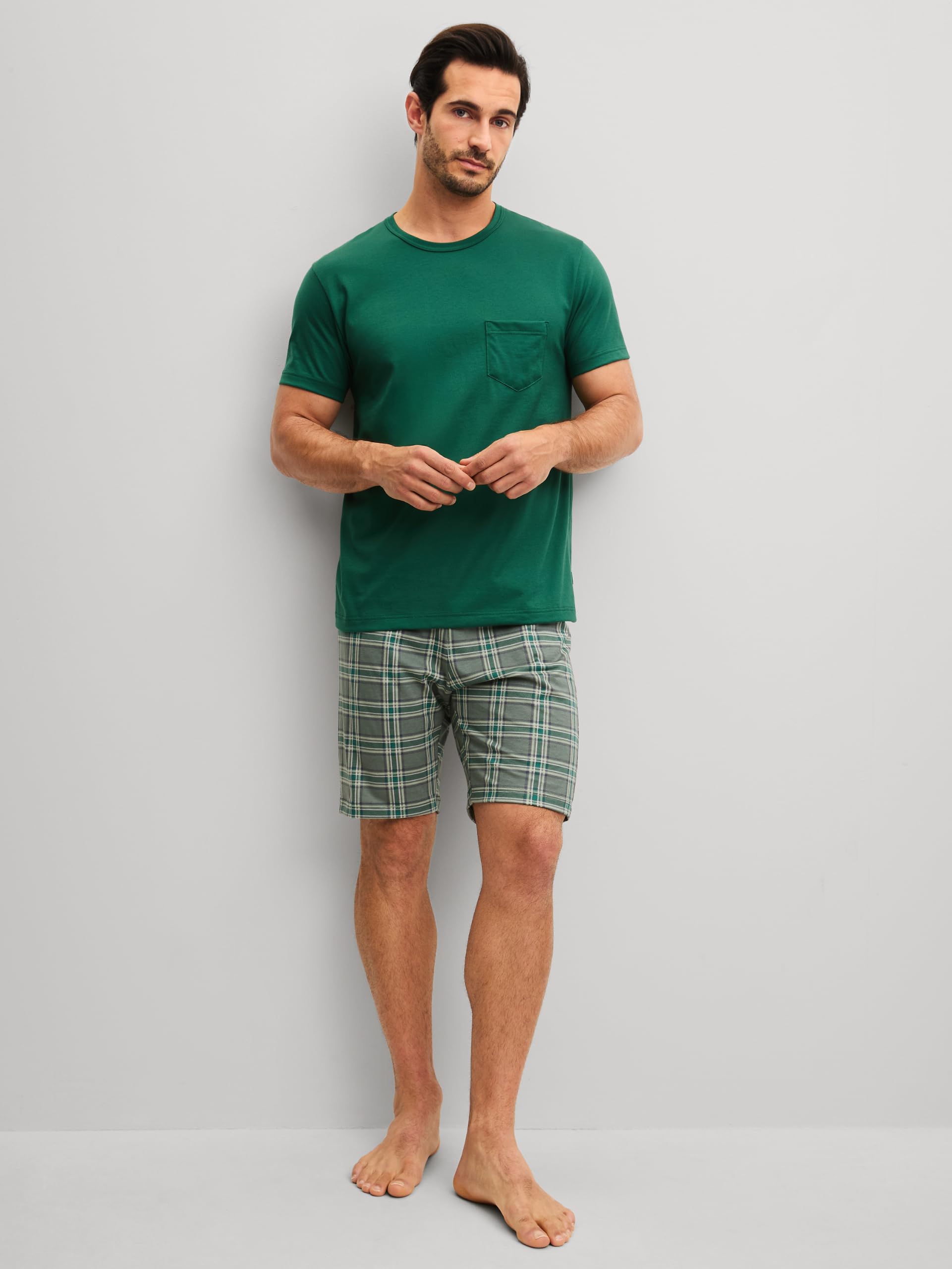 calida-relax-imprint-herren-pyjama-kurz-gr-50-baumwolle image 2
