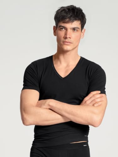 calida-cotton-code-t-shirt-herren-schwarz-v-ausschnitt-baumwolle image 8