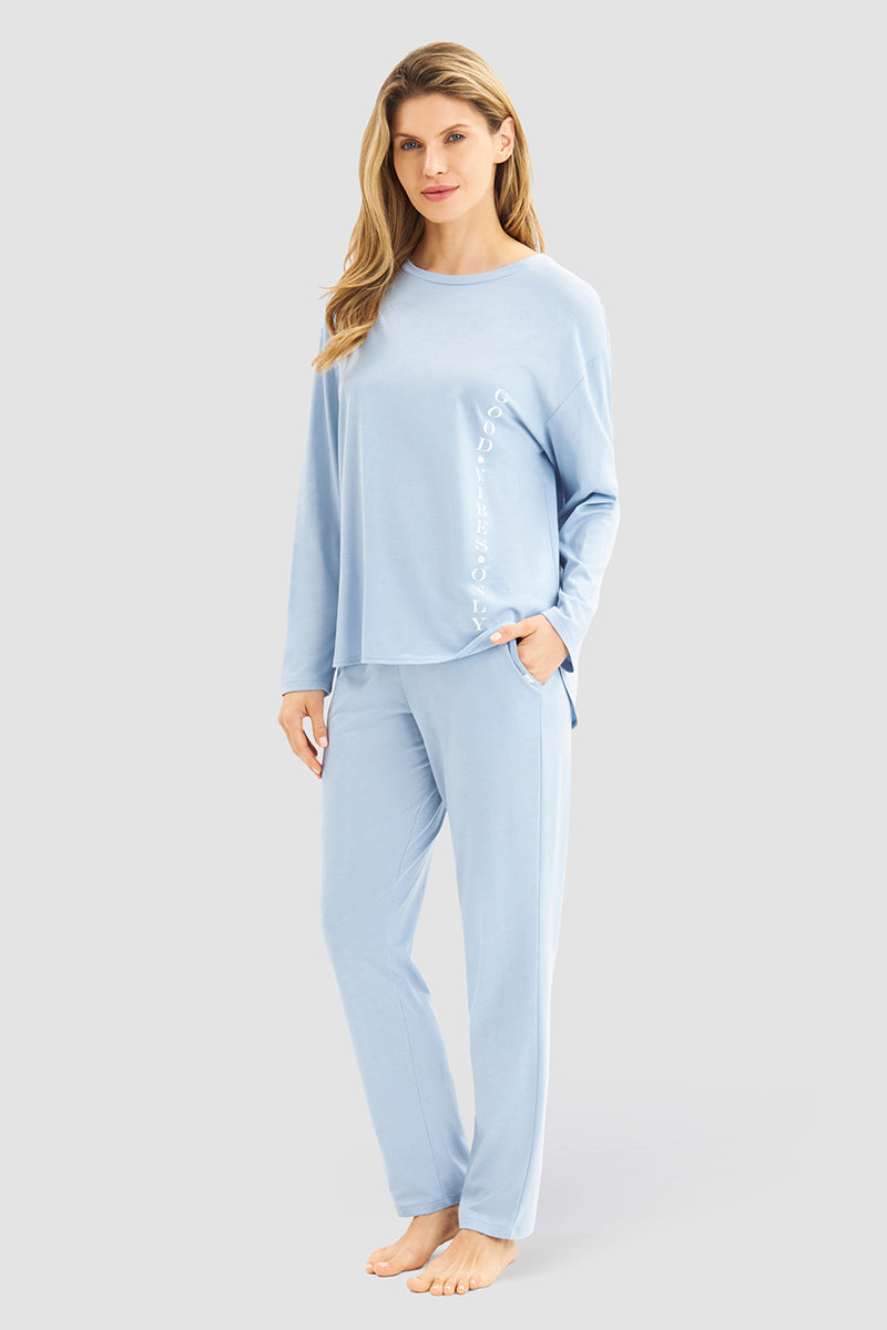 r-sch-be-happy-hose-lang-pyjamahose-blau-taschen image 4