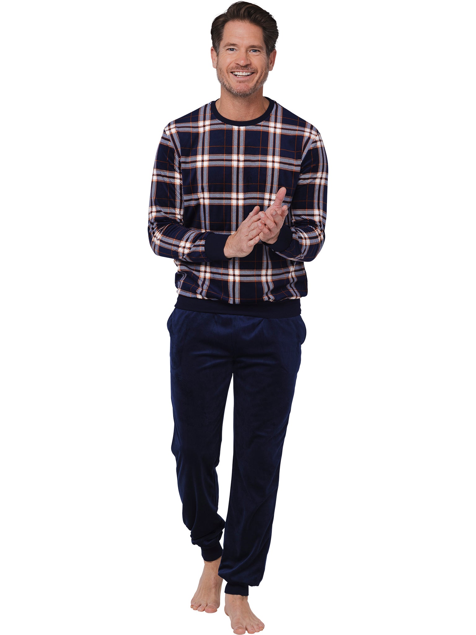 pastunette-midnight-mode-herren-hausanzug-blau-fleece image 3