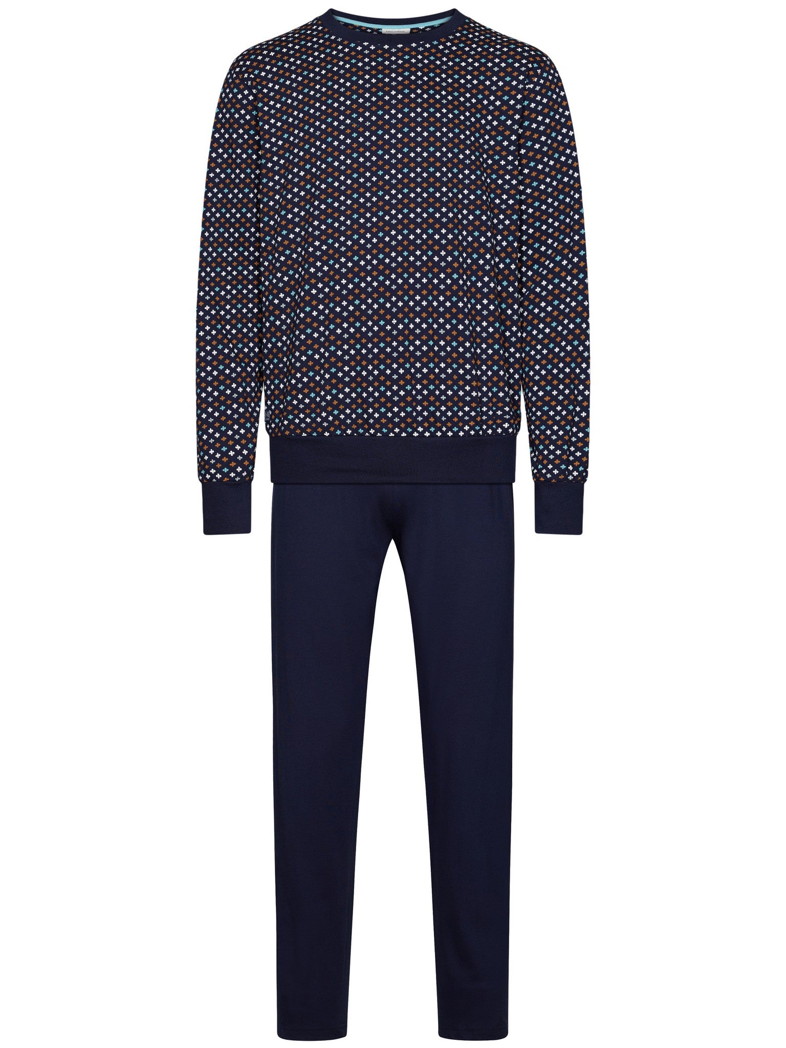 pastunette-cabana-pyjama-dunkelblau-baumwolle-graphic-print image 1
