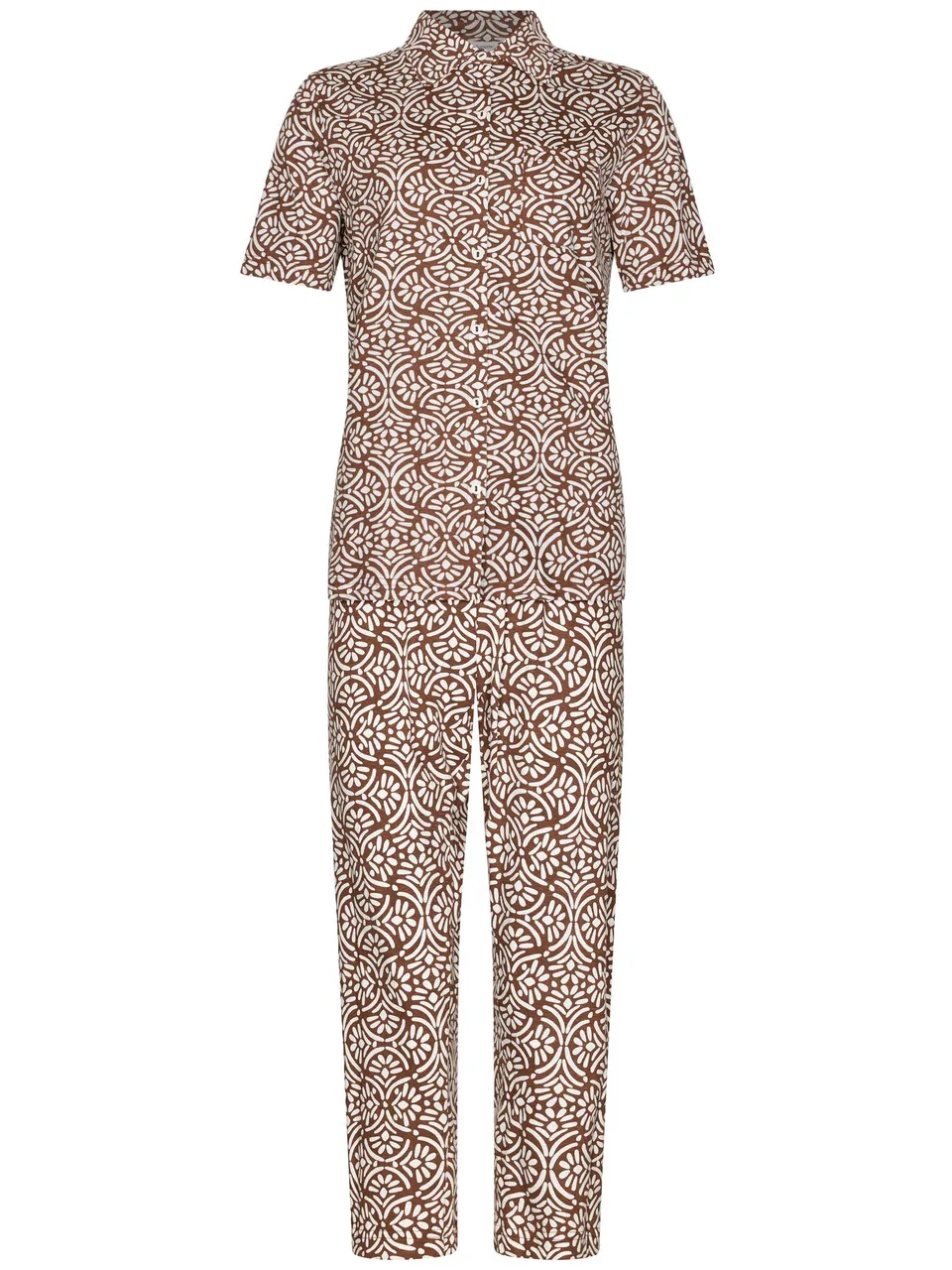 pastunette-terra-luna-pyjama-braun-wei-durchknopf-bio image 1