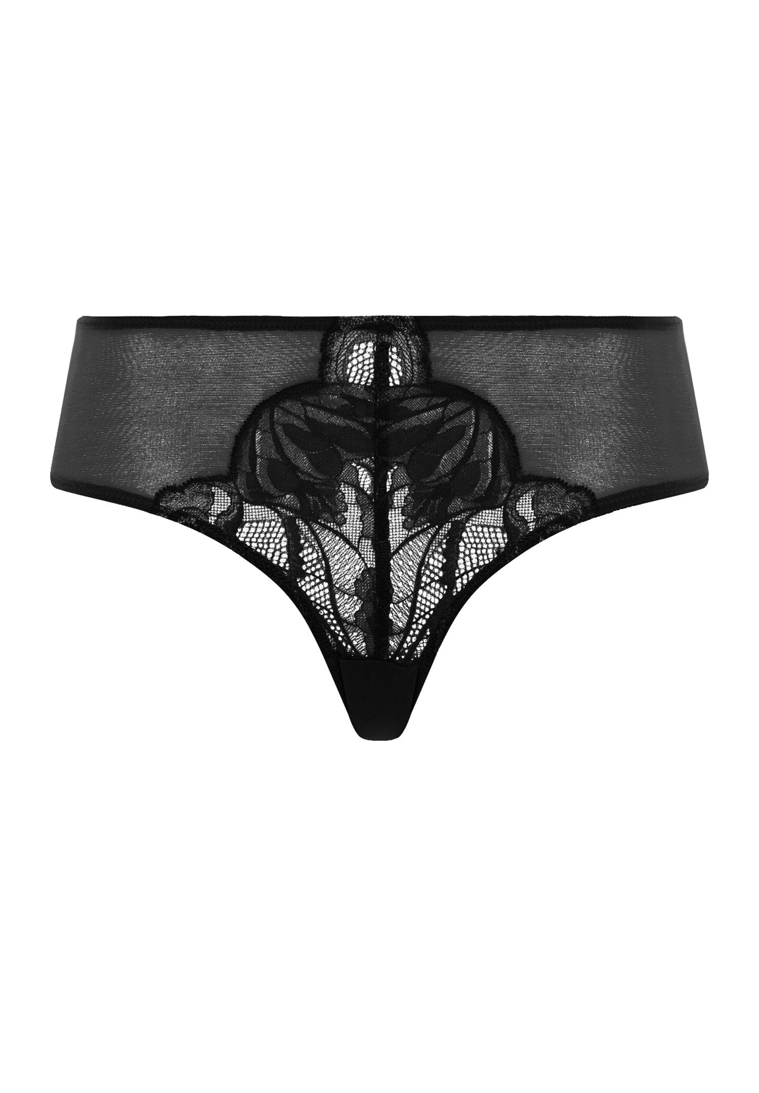 hanro-lysia-midi-briefs-slip-schwarz-mit-spitze image 1