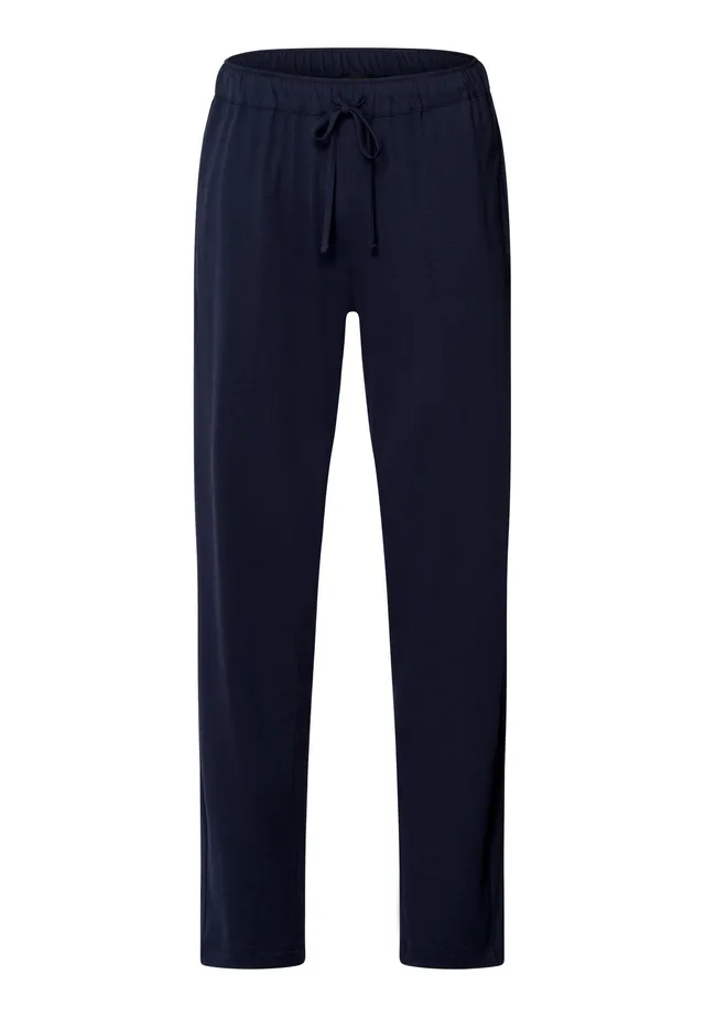 hanro-night-and-day-pyjamahose-herren-deep-navy-baumwolle image 1