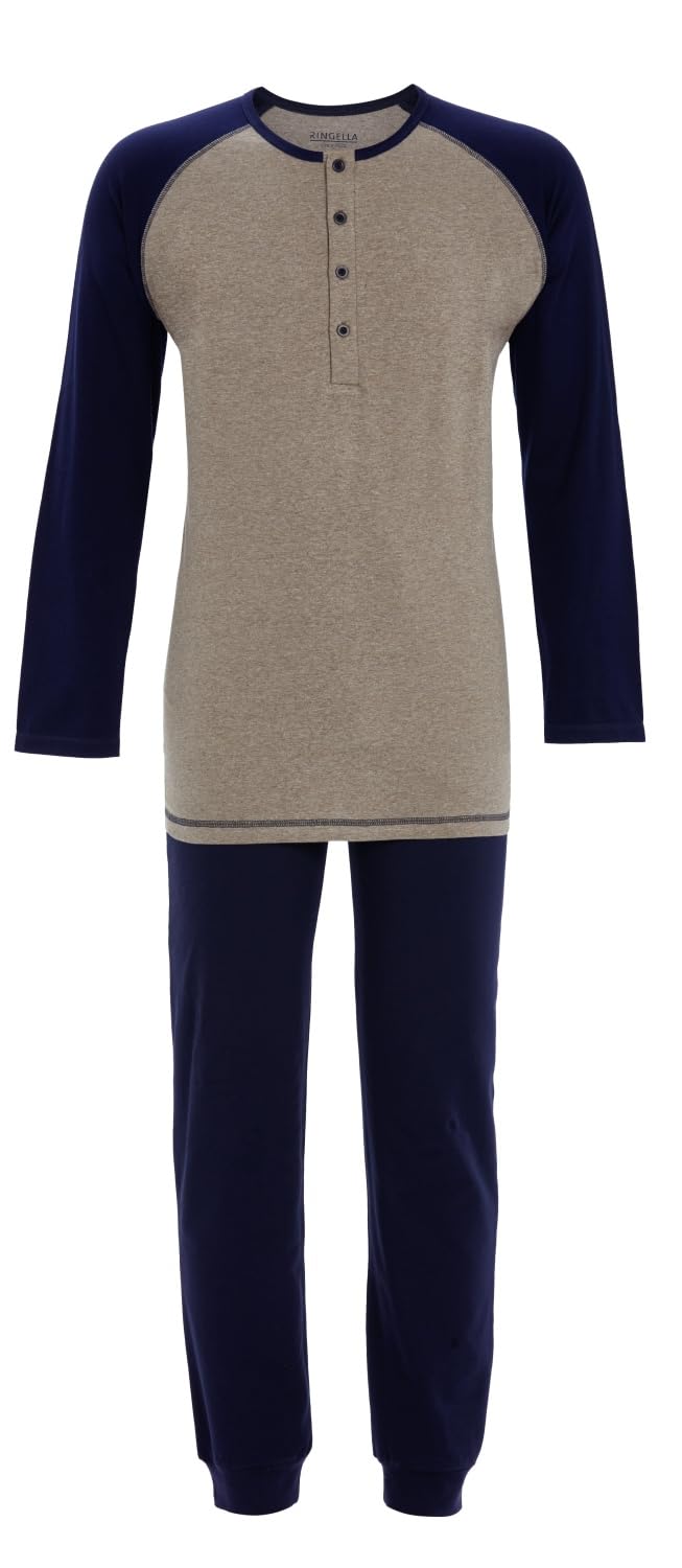 ringella-women-men-pyjama-mit-knopfleiste-herren-gr-e-48-baumwolle image 1