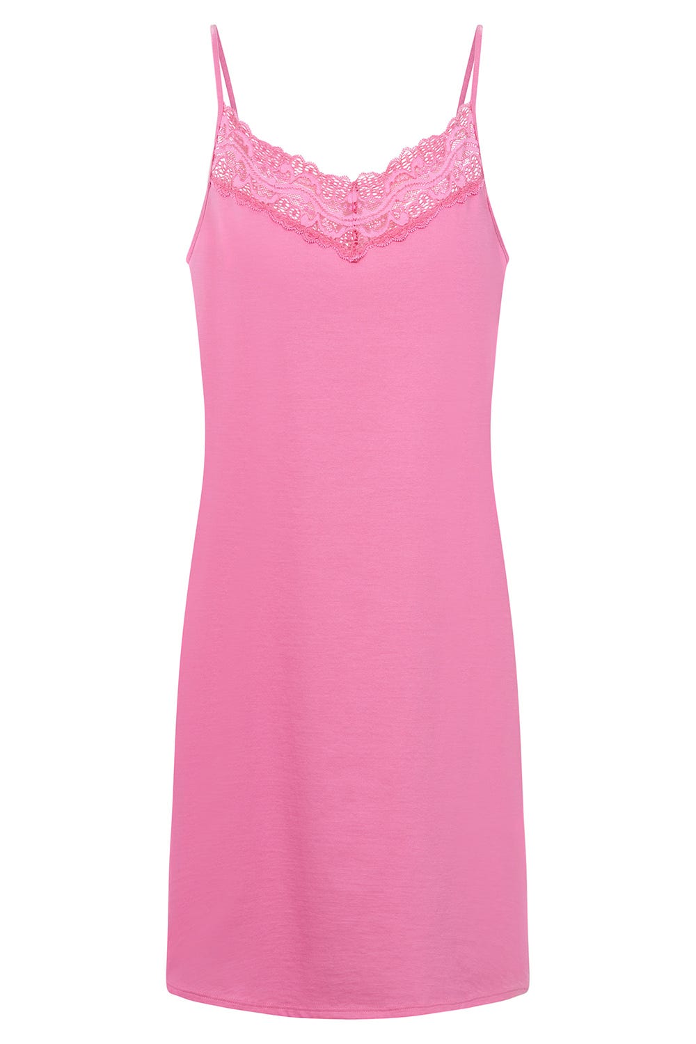r-sch-be-happy-nachthemd-knielang-pink-spitze-baumwolle-modal image 2