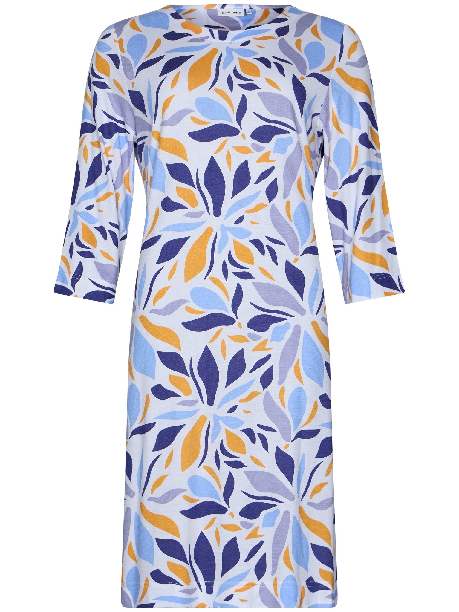 pastunette-yellow-breeze-nachthemd-blumenprint-wei-3-4-arm image 1