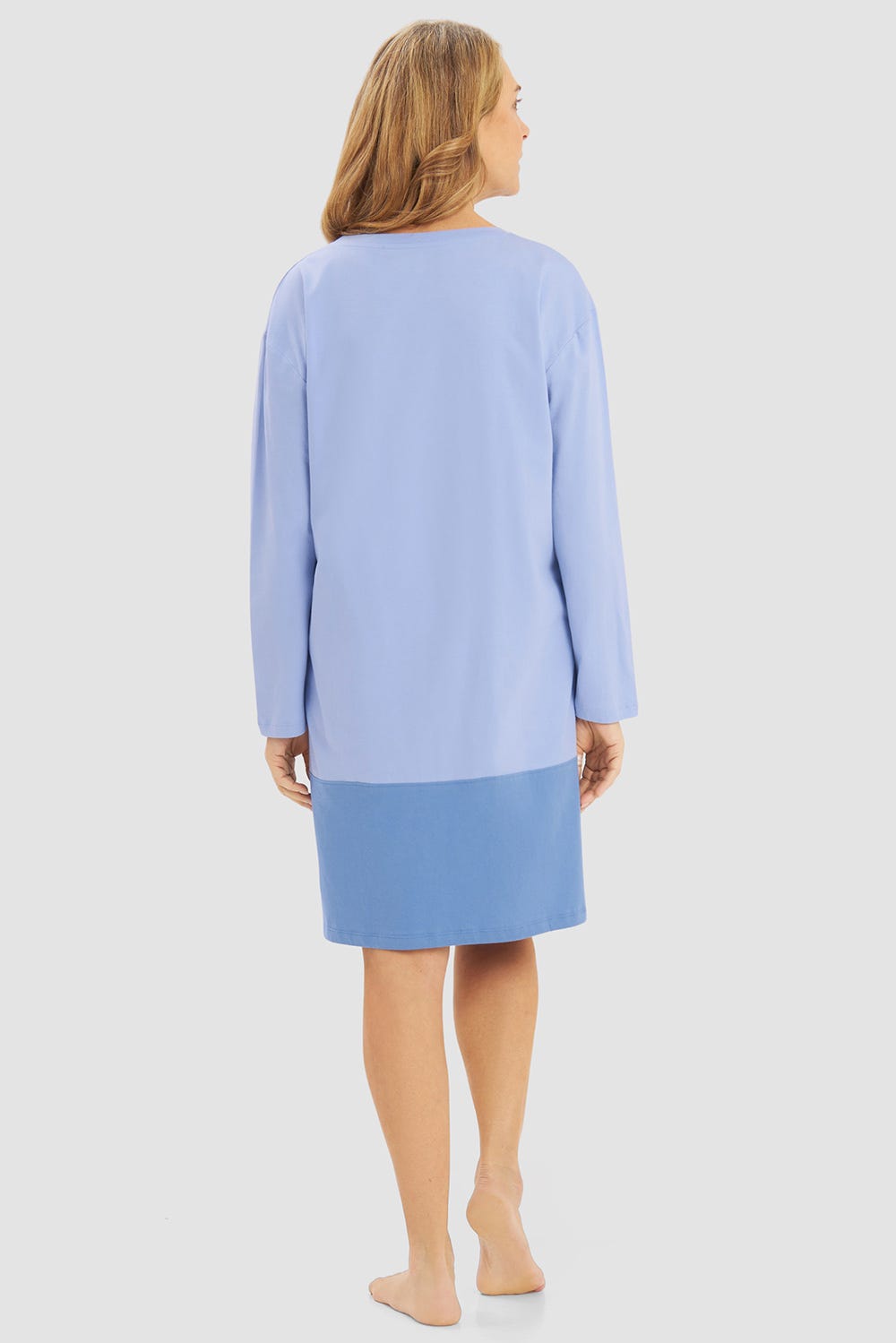 r-sch-be-happy-nachthemd-knielang-colourblocking-blau-2 image 3