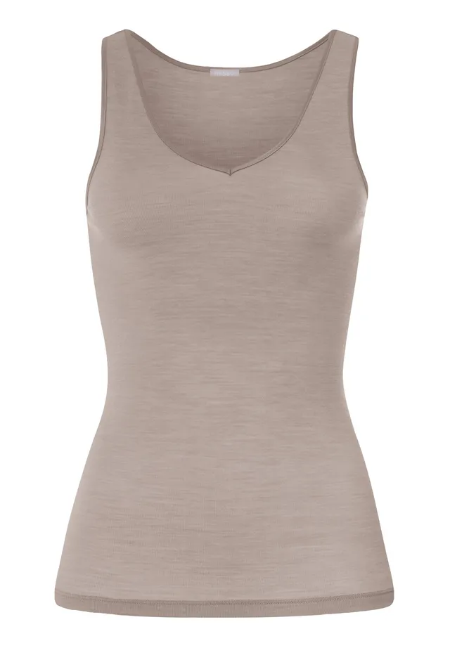 hanro-woolen-silk-tank-top-damen-rose-grey-wolle-seide image 1