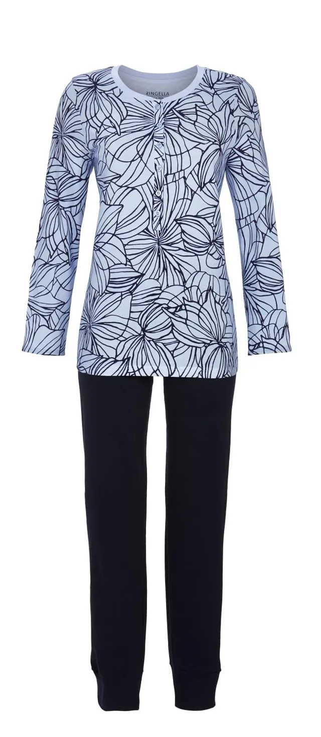 ringella-women-men-damen-pyjama-baumwolle-abstrakt-gr-48 image 1