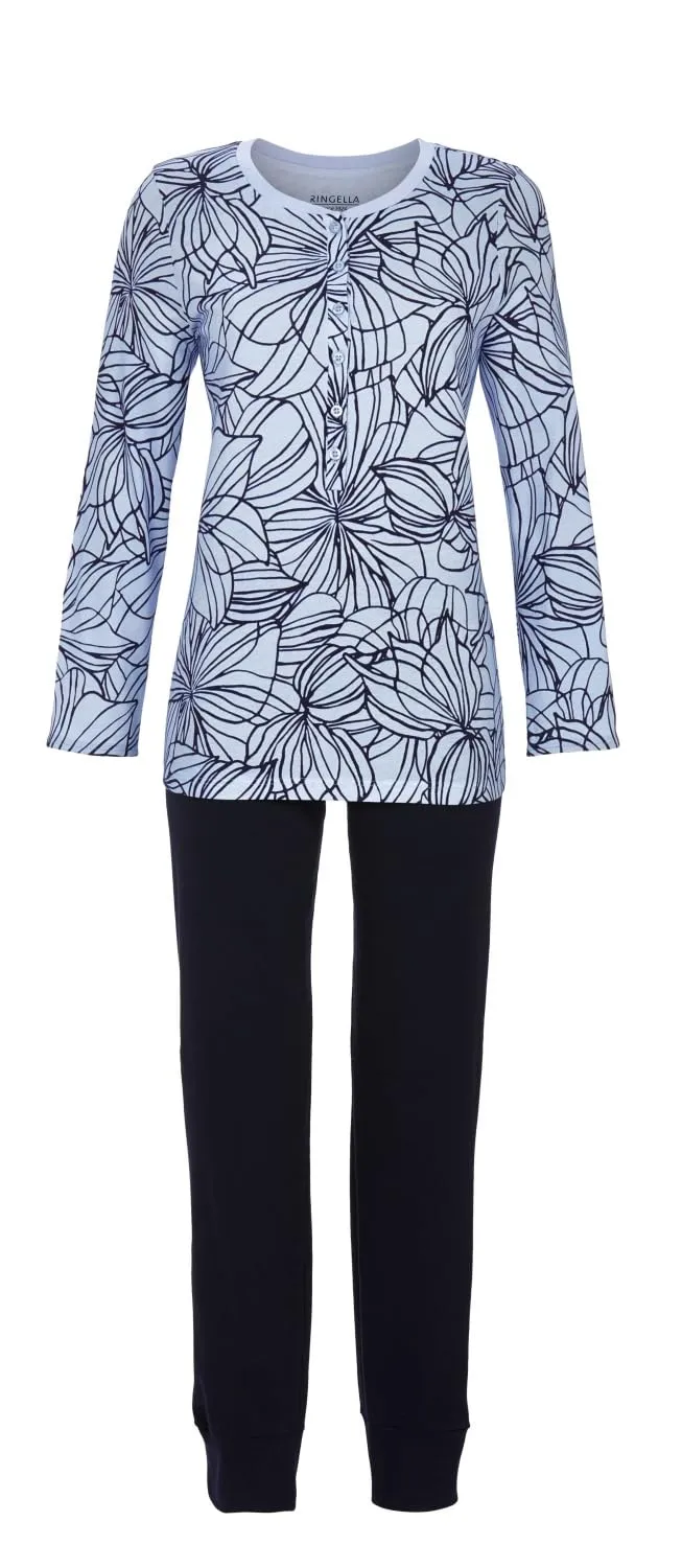ringella-women-men-damen-pyjama-baumwolle-abstrakt-gr-48 image 1