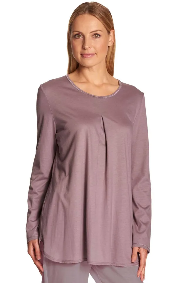 r-sch-be-happy-shirt-langarm-rundhals-oberteil-braun-jersey image 1