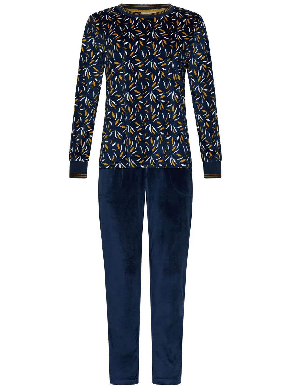 pastunette-moonlite-pyjama-blau-velours-fleece image 1