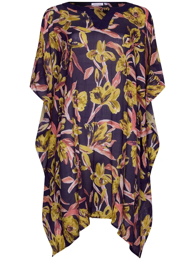 pastunette-iris-cover-up-lila-blumenprint-baumwolle image 1