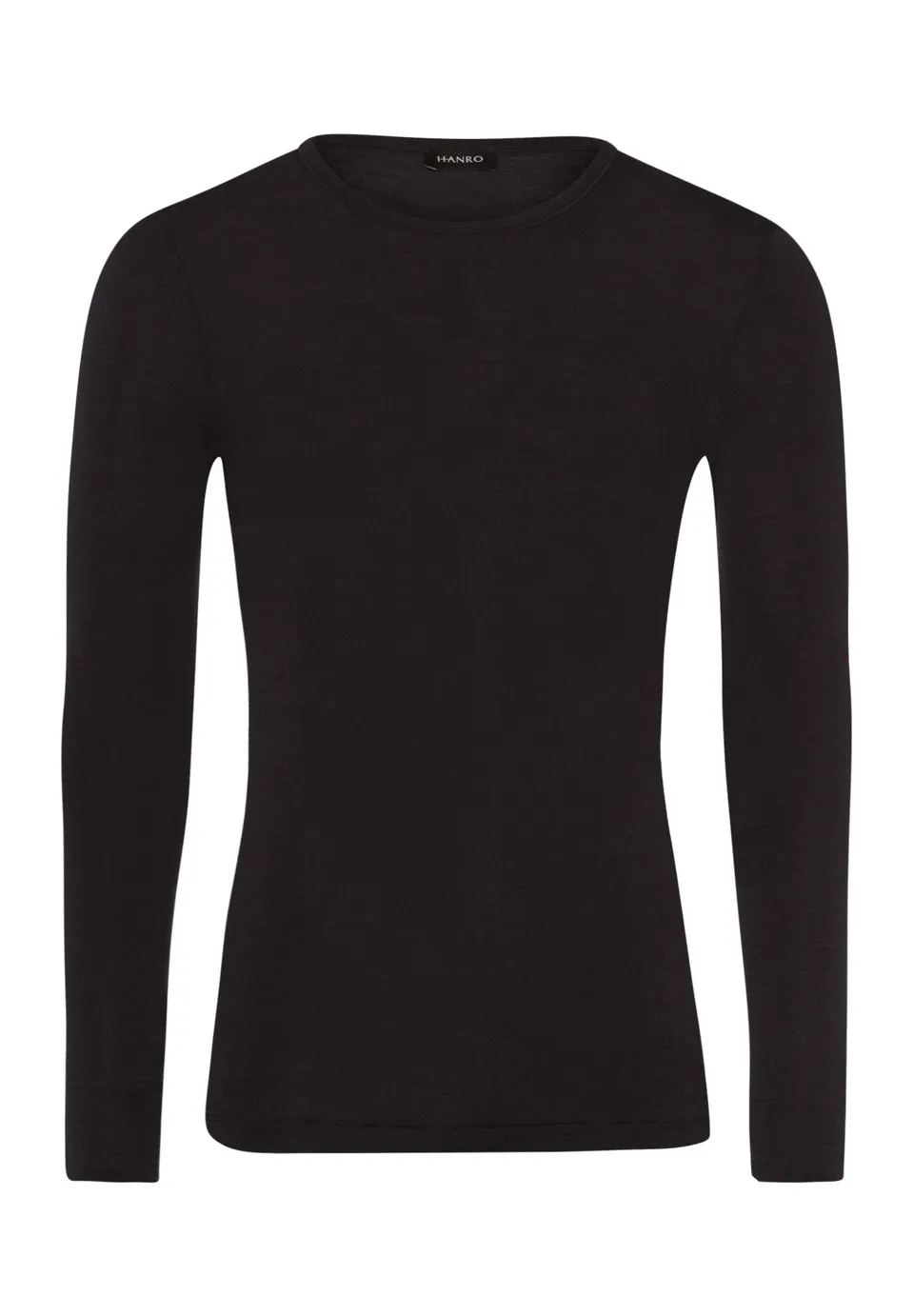 hanro-woolen-silk-langarm-shirt-wolle-seide-anthracite image 1