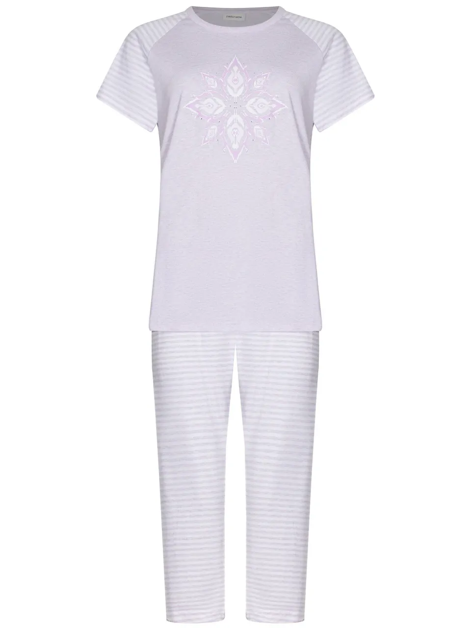 pastunette-purple-haze-pyjama-lila-3-4-hose-baumwolle image 1