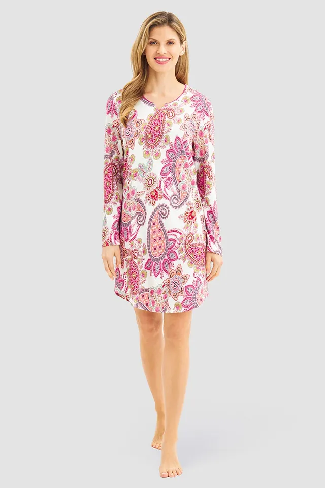 r-sch-be-happy-nachthemd-knielang-schlafhemd-rot-paisley image 1